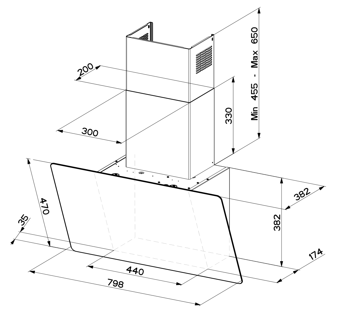 Вытяжка настенная Faber V-AIR KL A80
