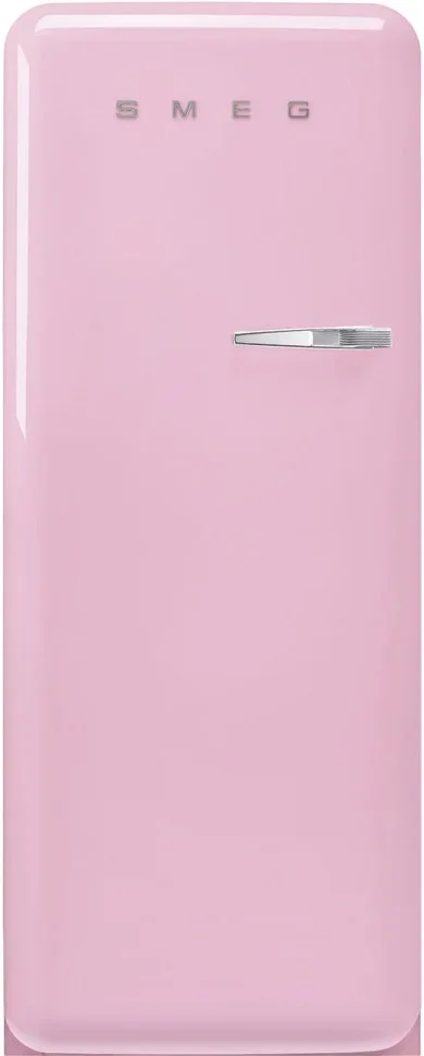 SMEG FAB28LPK6 Отдельностоящий однодверный холодильник, стиль 50-х годов, 60 см, розовый, петли слев